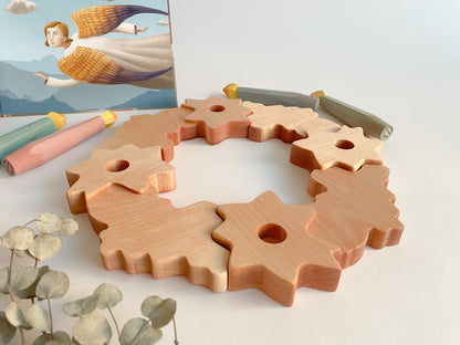 Wooden Advent Christmas Wreath