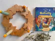 Load image into Gallery viewer, Wooden Advent Christmas Wreath

