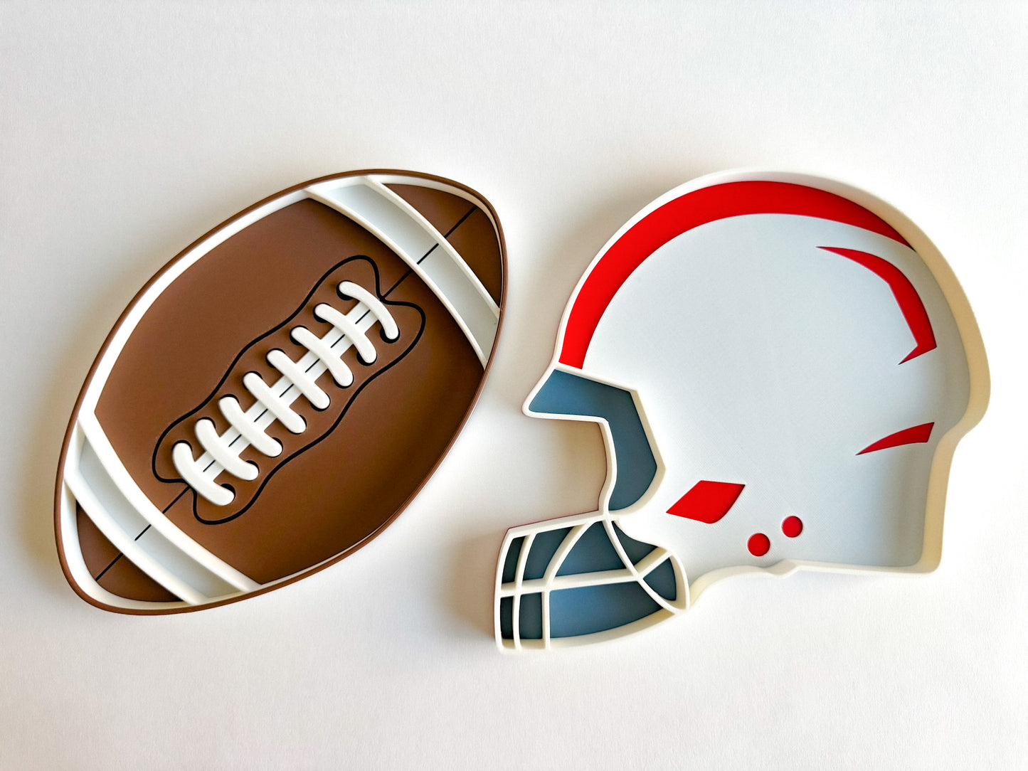 Football and Helmet Bio Sensory Tray for Little Leaguers