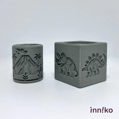 Dinosaur-Themed 2-in-1 Cube with Roller – A Twist on Classic Dough Play - by inniko