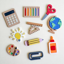 Load image into Gallery viewer, Back-to-School Inspired Math Counters, Loose Parts, 3D-printed
