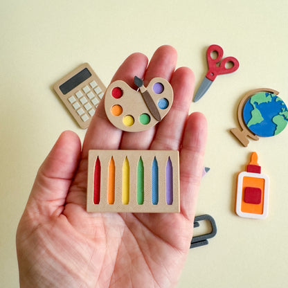 Back-to-School Inspired Math Counters, Loose Parts, 3D-printed