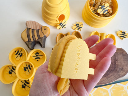 Busy Beehive Bio Mold, 3D-printed for Sensory Play (S, M, L)