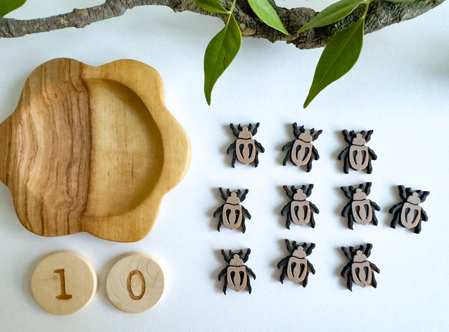 Bug-themed Math Counters set of 10