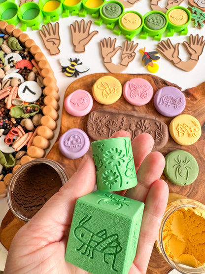 Bug-themed Playdough Roller and Stamps - A Twist on Classic Dough Play - by inniko