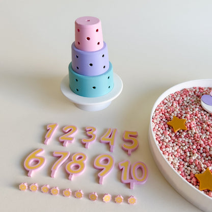 Cake Building and Decorating Set – Sensory Learning Through Play (3D-printed)