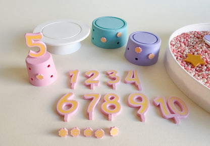 Cake Building and Decorating Set – Sensory Learning Through Play (3D-printed)