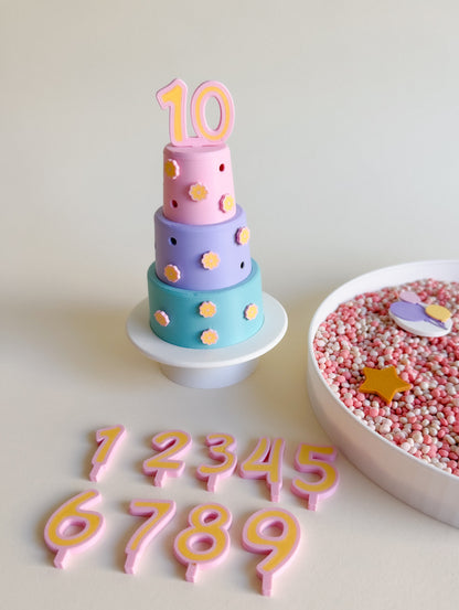 Cake Building and Decorating Set – Sensory Learning Through Play (3D-printed)