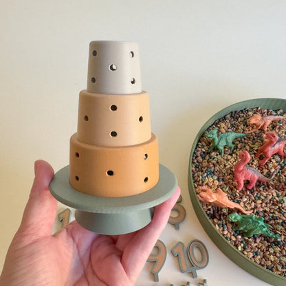 Cake Building and Decorating Set – Sensory Learning Through Play (3D-printed)