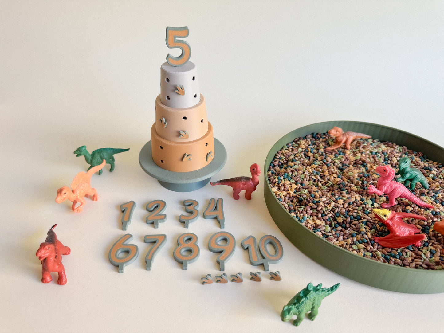 Cake Building and Decorating Set – Sensory Learning Through Play (3D-printed)