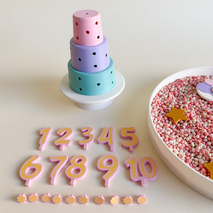 Cake Building and Decorating Set – Sensory Learning Through Play (3D-printed)