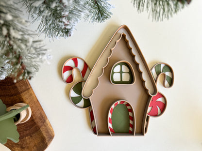 Candy Cane House Bio Sensory Play Tray