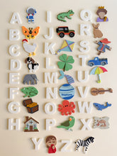 Load image into Gallery viewer, Alphabet Cards – Inspired by &quot;The Old Lady Who Swallowed the ABC&quot;
