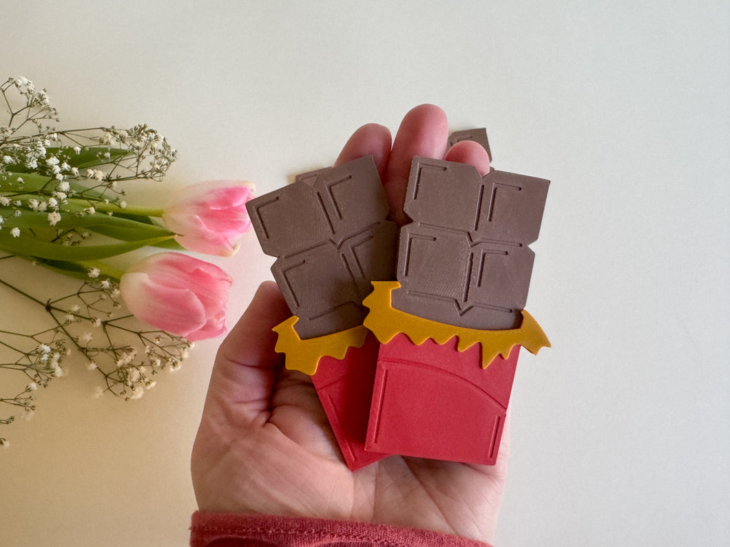 Chocolate Bars set of 2, 3D-printed