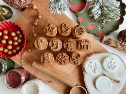 Festive Cheer Double-sided Wooden Stamps