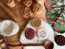 Load image into Gallery viewer, Festive Cheer Double-sided Wooden Stamps
