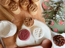 Load image into Gallery viewer, Festive Cheer Double-sided Wooden Stamps
