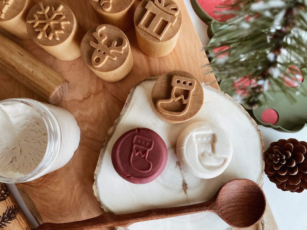 Festive Cheer Double-sided Wooden Stamps