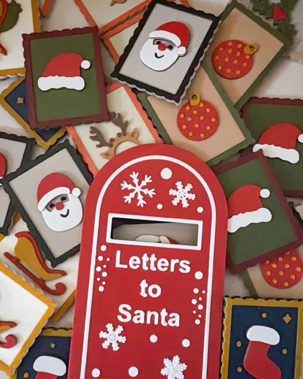 Christmas-Themed 3D-Printed Stamp Set (Set of 7)