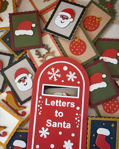 Christmas-Themed 3D-Printed Stamp Set (Set of 7)