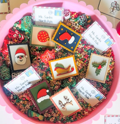Christmas-Themed 3D-Printed Stamp Set (Set of 7)