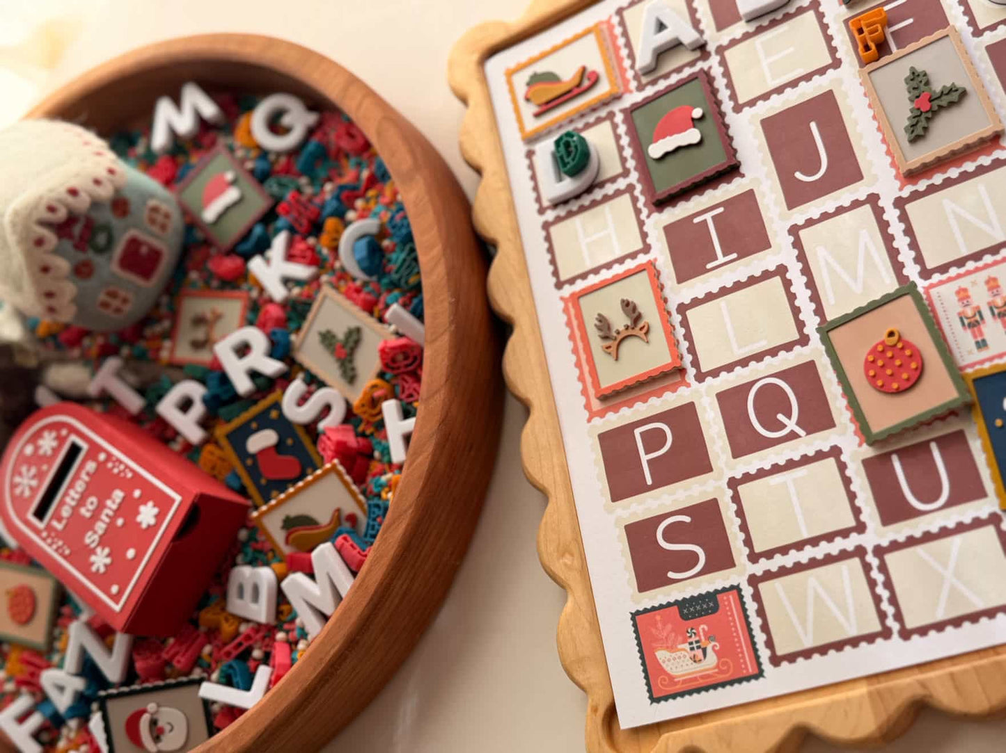 Christmas-Themed 3D-Printed Stamp Set (Set of 7)