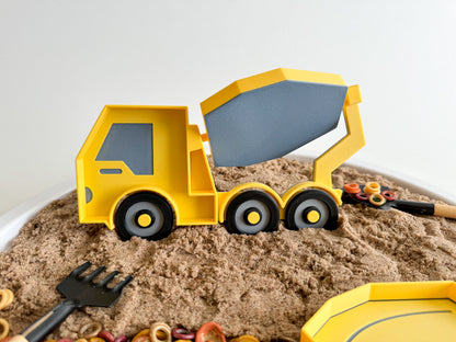 Concrete Mixer Bio Sensory Tray with movable drum and wheels