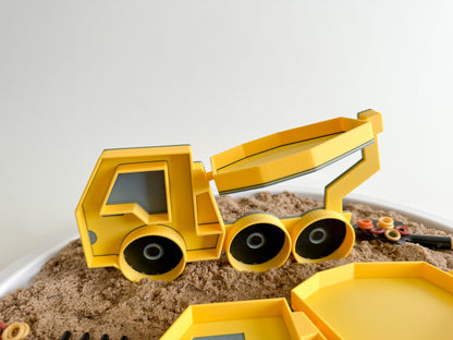 Concrete Mixer Bio Sensory Tray with movable drum and wheels
