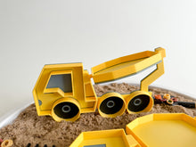 Load image into Gallery viewer, Concrete Mixer Bio Sensory Tray with movable drum and wheels
