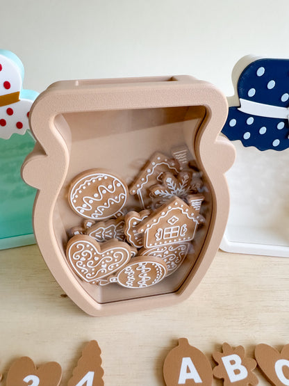 Cookie or Reward Jar with Interchangeable Decoration – Sensory Learning Fun by WooBeWee™