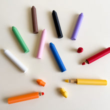 Load image into Gallery viewer, Leaf Crayon Holder + Colorful Crayon Storage Boxes, 3D-printed
