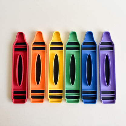 Color Crayon Tray, Loose Parts and Labels for Sensory Play