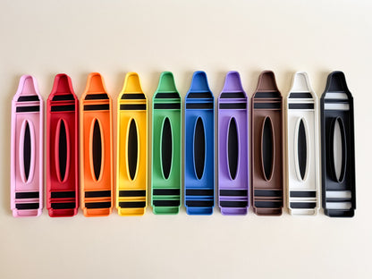 Color Crayon Tray, Loose Parts and Labels for Sensory Play