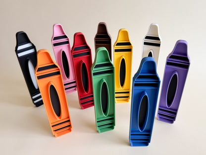 Color Crayon Tray, Loose Parts and Labels for Sensory Play