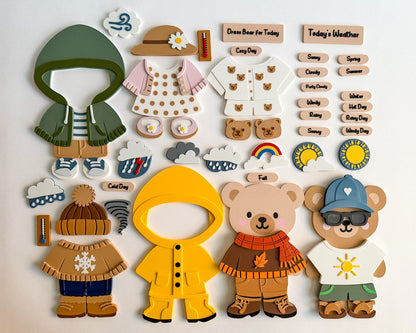 Magnetic Dress Me Up Bear - Ready to 3D Print STL and 3MF Digital Download