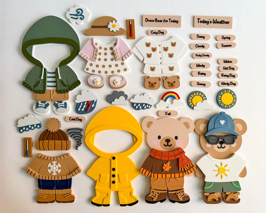 Magnetic Dress Me Up Bear - Ready to 3D Print STL and 3MF Digital Download