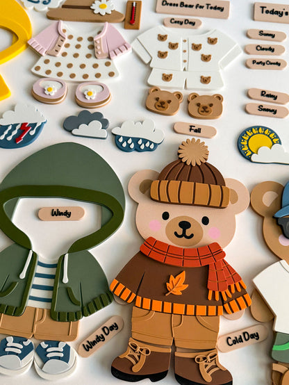 Magnetic Dress Me Up Bear - Ready to 3D Print STL and 3MF Digital Download