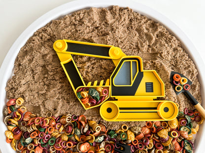 Excavator Bio Sensory Tray with movable boom and arm