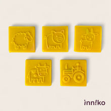 Load image into Gallery viewer, Farm-themed 2-in-1 Cube with Roller – A Twist on Classic Dough Play - by inniko

