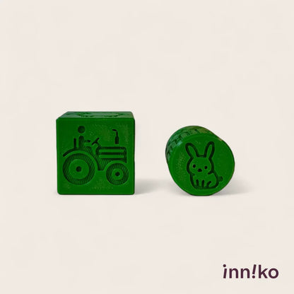 Farm-themed 2-in-1 Cube with Roller – A Twist on Classic Dough Play - by inniko