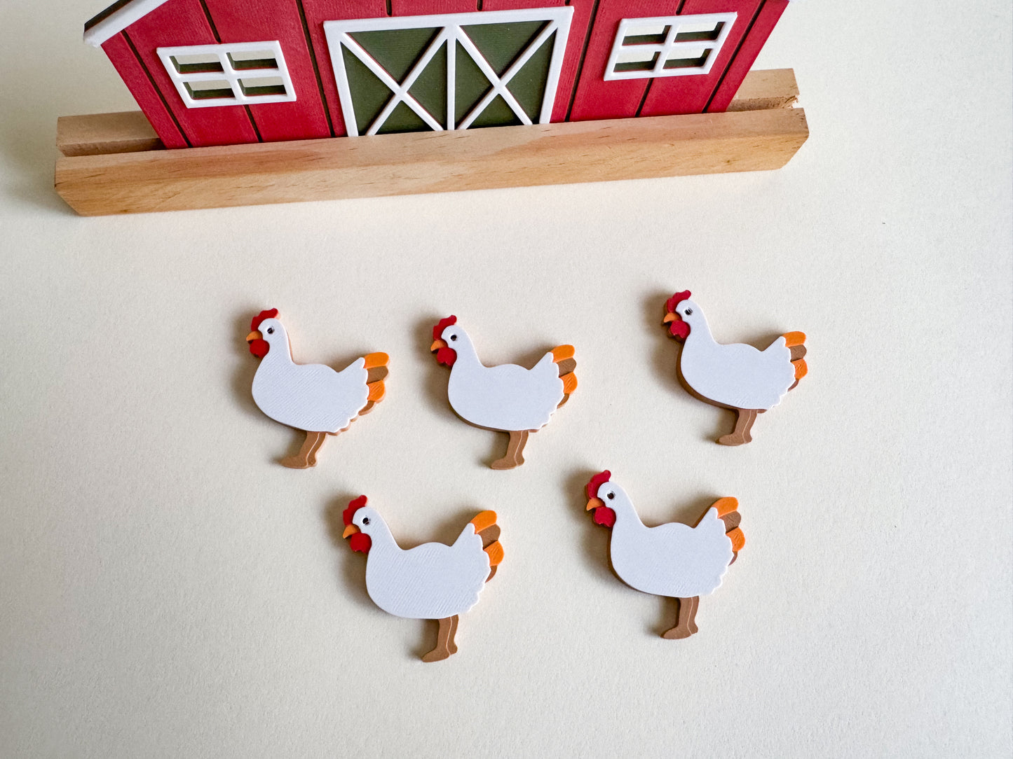 Farm Animals Math Counters, Eco-Friendly Loose Parts for Sensory Play
