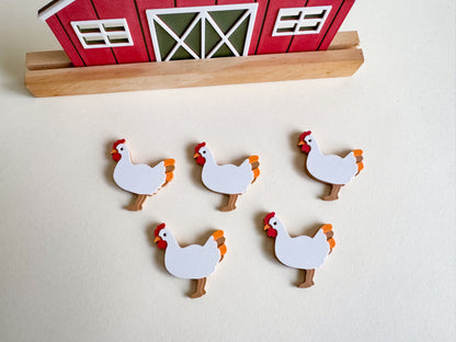 Farm Animals Math Counters, Eco-Friendly Loose Parts for Sensory Play