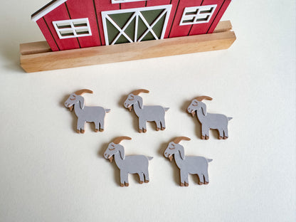 Farm Animals Math Counters, Eco-Friendly Loose Parts for Sensory Play
