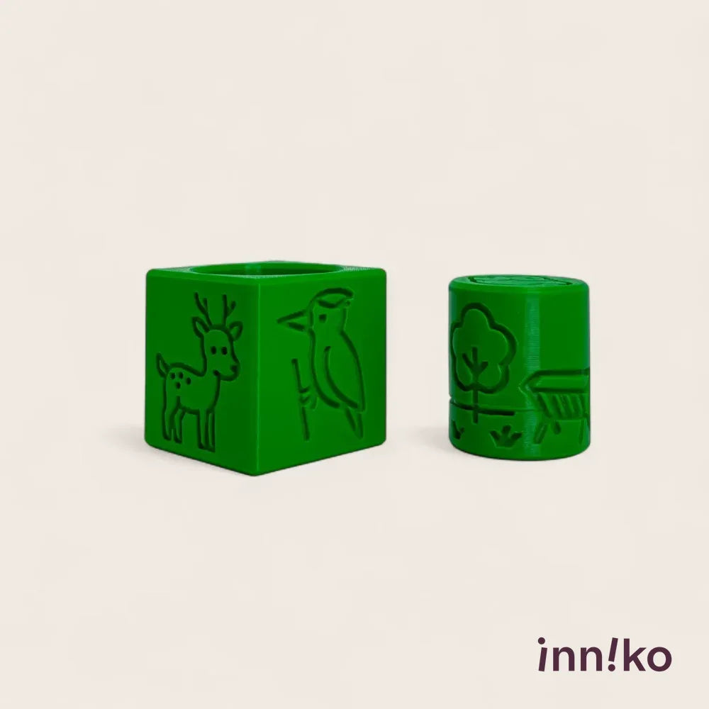 Forest-Themed 2-in-1 Cube with Roller – A Twist on Classic Dough Play - by inniko