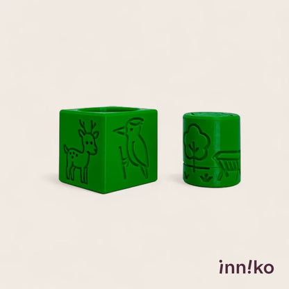 Forest-Themed 2-in-1 Cube with Roller – A Twist on Classic Dough Play - by inniko