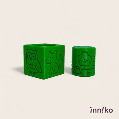 Forest-Themed 2-in-1 Cube with Roller – A Twist on Classic Dough Play - by inniko