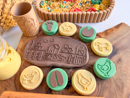 New Farm-Themed Play Roller and Stamp Set by inniko