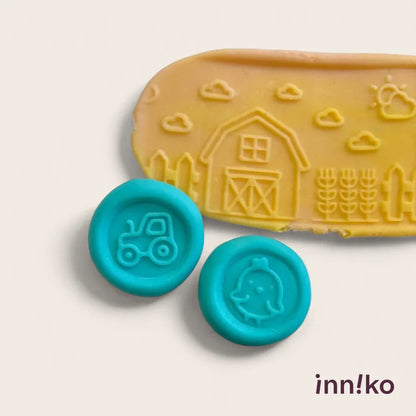 Farm-themed 2-in-1 Cube with Roller – A Twist on Classic Dough Play - by inniko