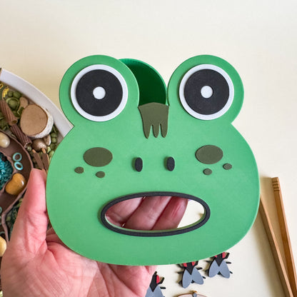 Feed the Frog Sensory Play Tube with 20 pcs Delicious Feast