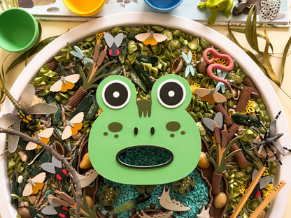 Feed the Frog Sensory Play Tube with 20 pcs Delicious Feast